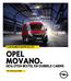 CONSUMENTENPRIJSLIJST OPEL MOVANO. GESLOTEN BESTEL EN DUBBELE CABINE.