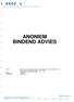 ANONIEM BINDEND ADVIES