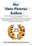 Mededelingenblad van de Stichting Sint-Pietersfeest Kalken 24 ste jg., nr. 10, p Gratis bedeeld aan sponsors, sympathisanten en bewoners