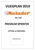 VLIEGPLAN 2019 PREMIUM SPRINTER (NL / BE) (VITESSE en MIDFOND). UW Matador dealer:
