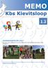 KONINGSSPELEN MEMO Kbs Kievitsloop