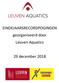 EINDEJAARSRECORDPOGINGEN georganiseerd door Leuven Aquatics