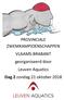 PROVINCIALE ZWEMKAMPIOENSCHAPPEN VLAAMS-BRABANT georganiseerd door Leuven Aquatics Dag 2 zondag 21 oktober 2018