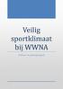 Veilig sportklimaat bij WWNA. Cultuur en gedragsregels