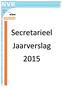 Secretarieel Jaarverslag 2015