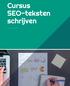 Cursus SEO-teksten schrijven