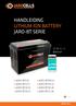 HANDLEIDING LITHIUM ION BATTERY JARO-BT SERIE