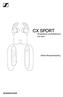 CX SPORT. Draadloze oortelefoons (in-ear) Gebruiksaanwijzing