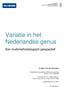 Variatie in het Nederlandse genus