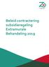 Beleid contractering subsidieregeling Extramurale Behandeling 2019