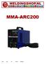 MMA-ARC200. MMA MIG TIG Plasma Puntlassen X