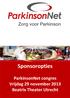 Sponsoropties ParkinsonNet congres Vrijdag 29 november 2013 Beatrix Theater Utrecht
