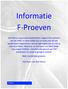 Informatie F-Proeven. Het team van Stal Sibma. Websites
