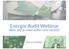 Energie Audit Webinar