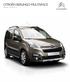 CITROËN BERLINGO MULTISPACE PRIJSLIJST - JANUARI 2018