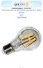 Lampmeetrapport - 10 nov 2017 LED Lamp 230V bol 6W Filament Warmwit E27 helder dimbaar door TopLEDshop
