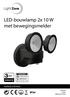 LED-bouwlamp 2x 10 W met bewegingsmelder