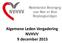 Algemene Leden Vergadering NVHVV 9 december 2015