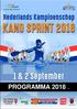 PROGRAMMA 2018 NK KANOSPRINT. 1 & 2 September Bosbaan, Amsterdam. Hét kanosprint evenement van het jaar. Spetterend, spectaculair en explosief