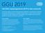 Het GGU Jaarprogramma 2019 in één overzicht