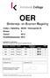 OER. Onderwijs- en Examen Regeling. Crebo + Opleiding Verzorgende IG Niveau 3 Cohort 2015 Kwalificatiedossier 2012