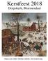 Kerstfeest Dorpskerk, Bloemendaal. Fragment van het schilderij Volkstelling in Bethlehem, Pieter Brueghel de Jonge