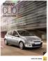 De foto's en de teksten in deze brochure gelden voor het hele gamma Renault Clio Collection. Raadpleeg de tabellen in de CARLAB om een gedetailleerd