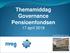 Themamiddag Governance Pensioenfondsen 17 april Locatie Blue Sky Group