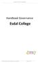 Handboek Governance: Esdal College. Handboek Governance. Esdal College