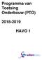 Programma van Toetsing Onderbouw (PTO)