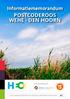 Informatiememorandum POSTCODEROOS WEHE - DEN HOORN