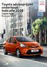 Toyota adviesprijzen onderhoud; indicatie 2018 Toyota Aygo Bouwjaar