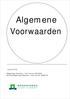 Algemene Voorwaarden. 1 januari Wageningen University KvK-nummer Stichting Wageningen Research KvK-nummer