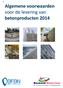 Algemene voorwaarden voor de levering van betonproducten 2014