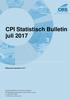 CPI Statistisch Bulletin juli 2017