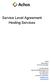 Service Level Agreement Hosting Services