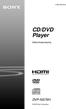 (3) CD/DVD Player. Gebruiksaanwijzing DVP-NS76H Sony Corporation