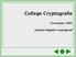 College Cryptografie. Cursusjaar Analyse Hagelin cryptograaf. 4 maart 2003