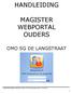 HANDLEIDING MAGISTER WEBPORTAL OUDERS