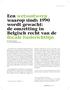 Een wetsontwerp waarop sinds 1990 wordt gewacht: de omzetting in Belgisch recht van de fiscale Fusierichtlijn