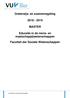 Onderwijs- en examenregeling MASTER. Educatie in de mens- en maatschappijwetenschappen. Faculteit der Sociale Wetenschappen