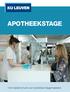 APOTHEEKSTAGE. Kan er een beeld voorzien worden? informatiebrochure voor kandidaat-stagemeesters