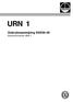 URN 1. Gebruiksaanwijzing Stroomomvormer URN 1