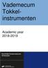 Vademecum Tokkelinstrumenten. Vademecum. Academic year