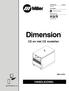 Dimension. CE en niet CE modellen HANDLEIDING. 652 en 812. OM-278/dut. Processen. Beschrijving AZ. Multiproces Lassen