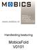 Handleiding besturing. MobicsFold V0101