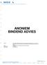 ANONIEM BINDEND ADVIES