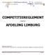 COMPETITIEREGLEMENT AFDELING LIMBURG