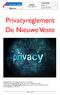 Privacyreglement De Nieuwe Veste