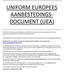 UNIFORM EUROPEES AANBESTEDINGS- DOCUMENT (UEA)